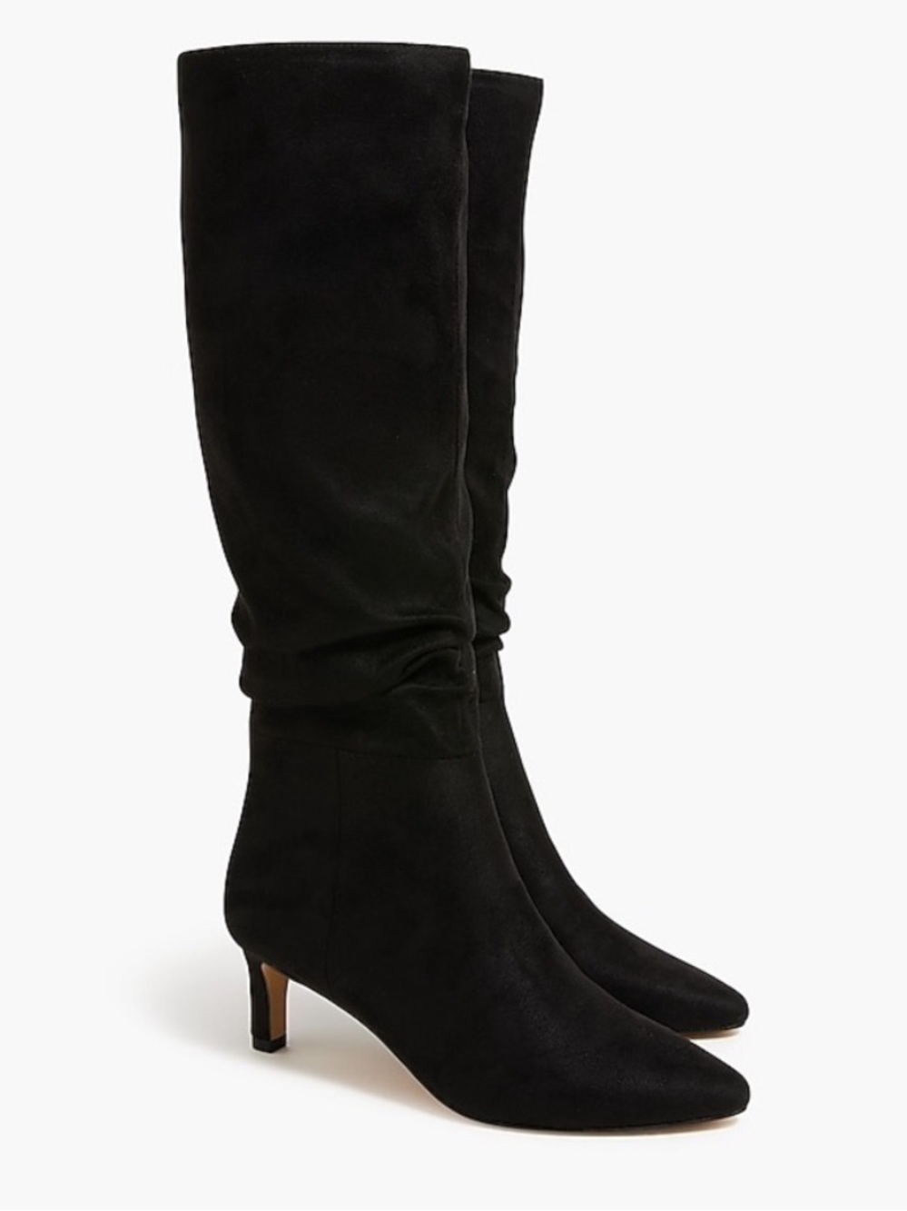 J Crew Sueded Slouch Knee High Boot in Black BU519